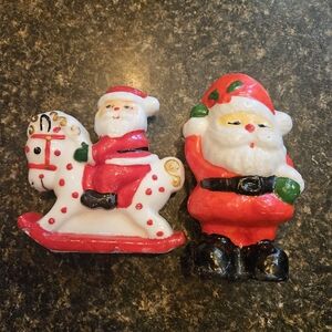 Vintage set of santa candles